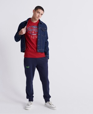 Superdry Blueprint Férfi Pólók Piros | KFTNH5240